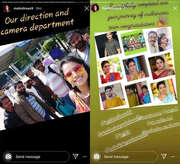 Vadinamma actors on 1yr of the show