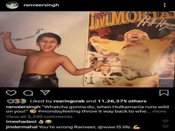 Ranveer Singh on Instagram