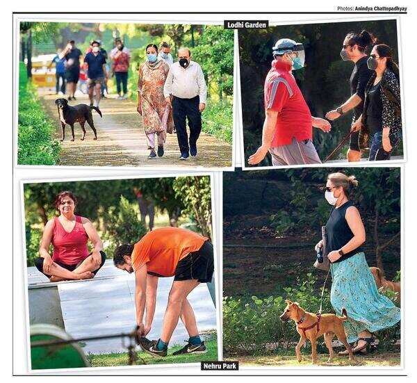 As parks reopen, Delhi takes corona restrictions in stride