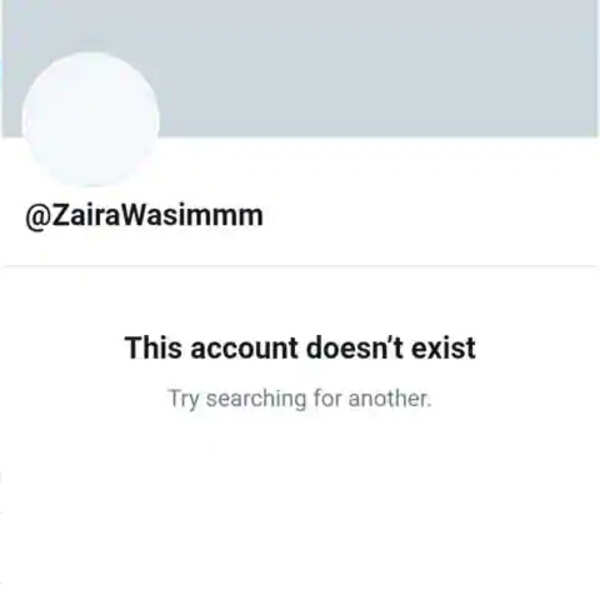 Zaira Wasim twitter