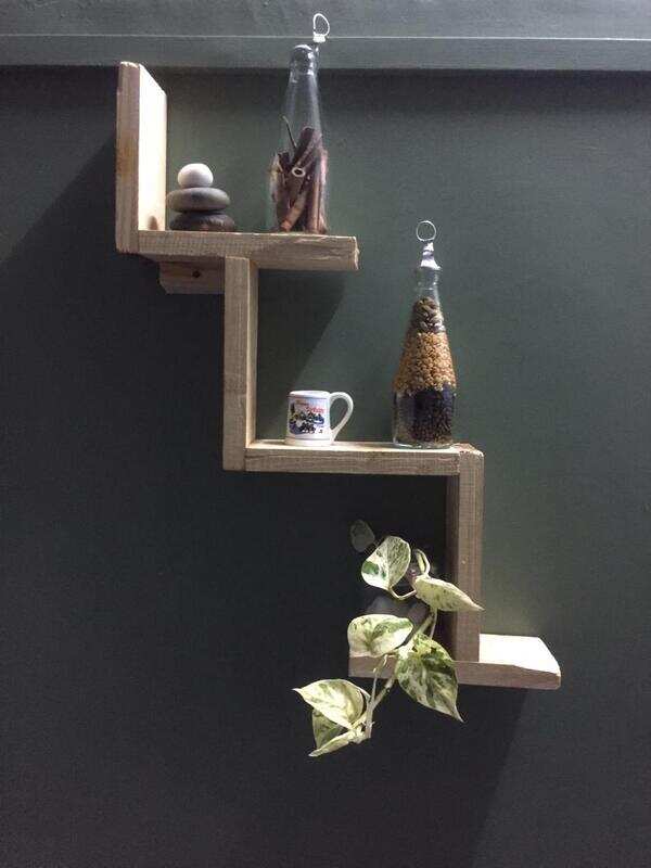A shelf in the kitchen