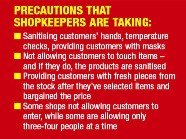 There are many precautions that shopkeepers in these markets are taking