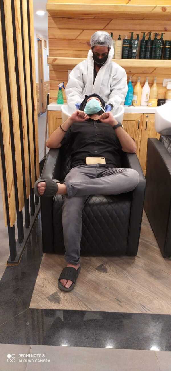 Post-lockdown services at a city-based salon