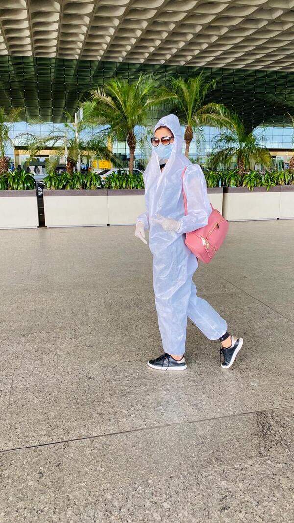 Ihana at Mumbai airport, boarding flight to Chandigarh