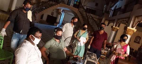 Anjali shooting set2.