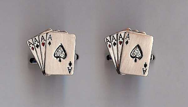 All Aces Cufflinks by Jewellery Designer Archana Aggarwal