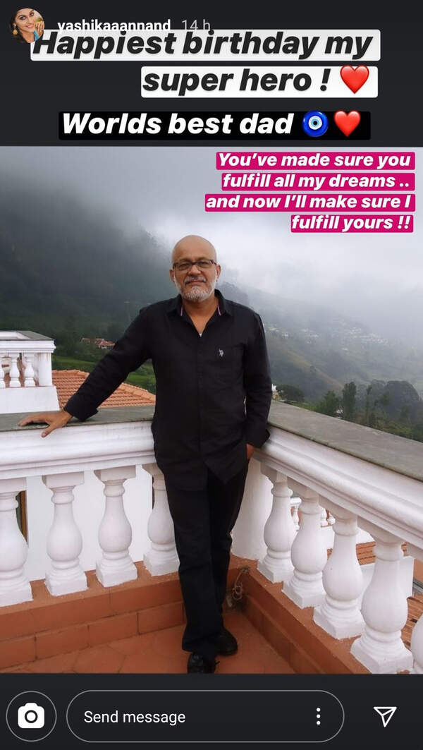 Yashika Anand wishes her dad on his birthday