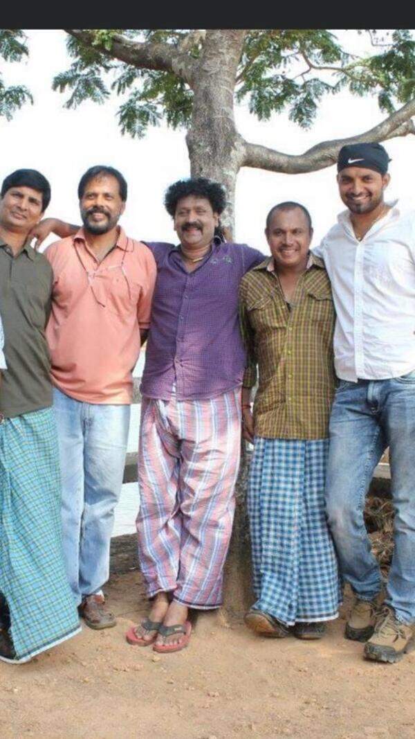 Director Veerendra Shetty with the four actors