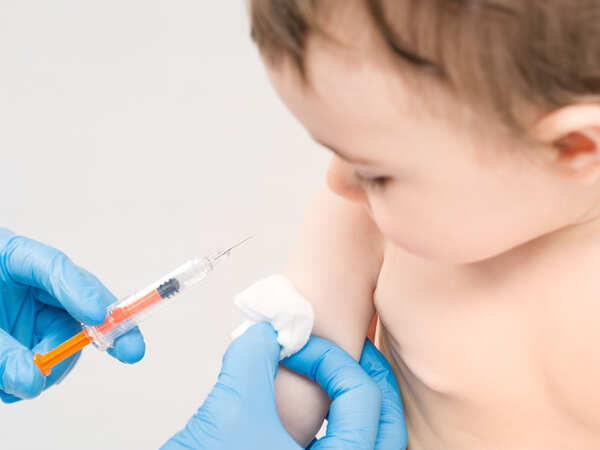 baby getting vaccinated
