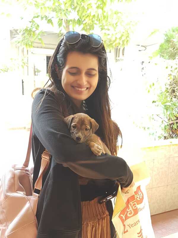 Anubha with her puppy