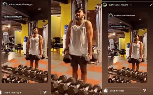 Sudheer working out