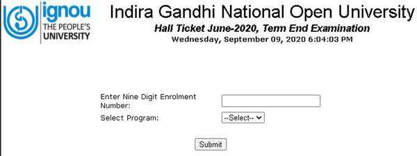 IGNOU B.Ed. Hall Tickets: IGNOU TEE June 2020 Admit Card For B.Ed ...