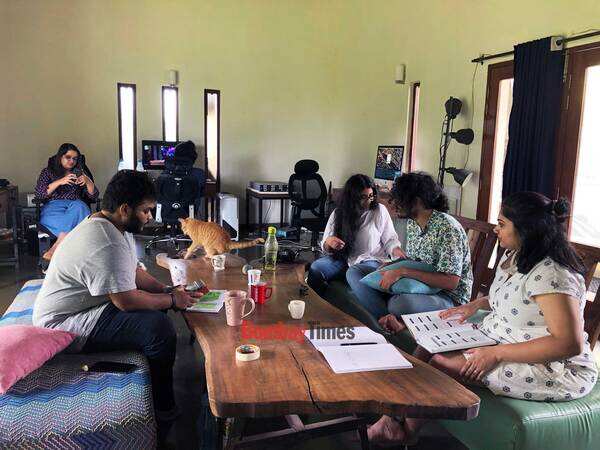 Anand Gandhi's team at his office in Goa