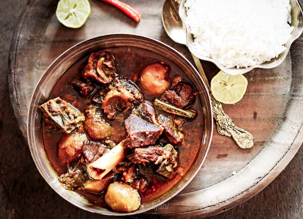 Niramish Mangsho (Bhoger Mangsho) by home chef Debjani Chatterjee Alam