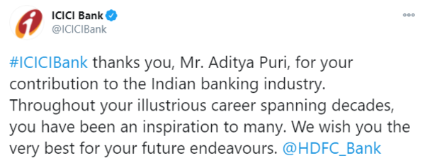 ICICI tweet