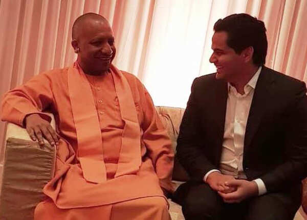 Yogi adityanath CM (UP) and Shubhang Arora (Executive Director, Yashoda Hospital)