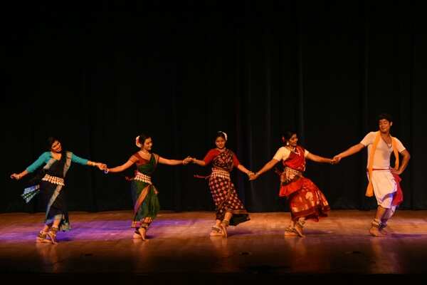 An Odia play being performed at Rabindra Mandap