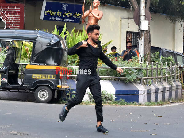 Aayush Sharma shoots a chase sequence for Antim in Pune