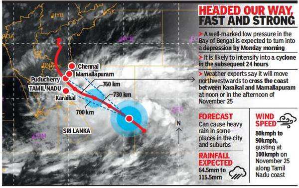 Nivar Cyclone In Tamil Nadu: Cyclone Nivar To Leave Chennai Drenched ...