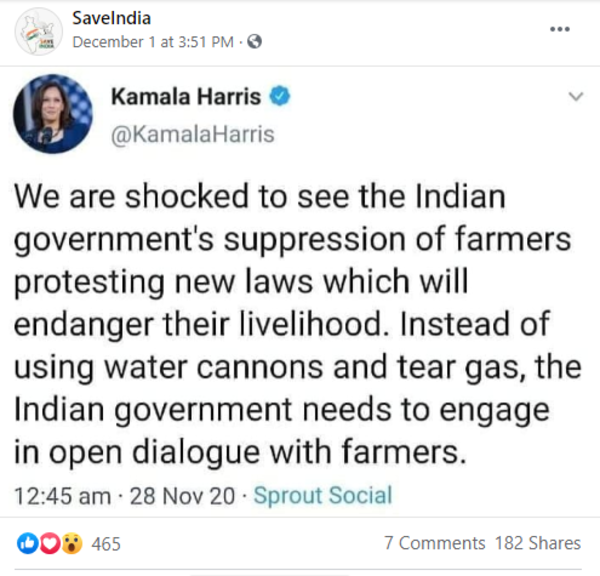 facebook post.
