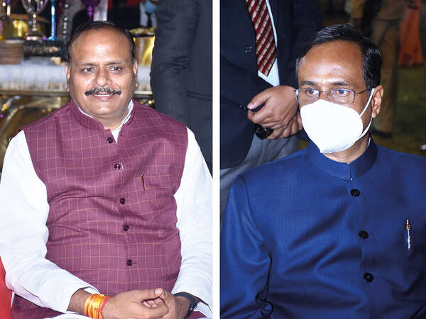 (L) Brajesh Pathak (R) Dr Dinesh Sharma (BCCL/ Vishnu Jaiswal)