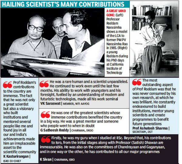 Roddam, pillar of aviation and space missions, was also a Sanskrit ...