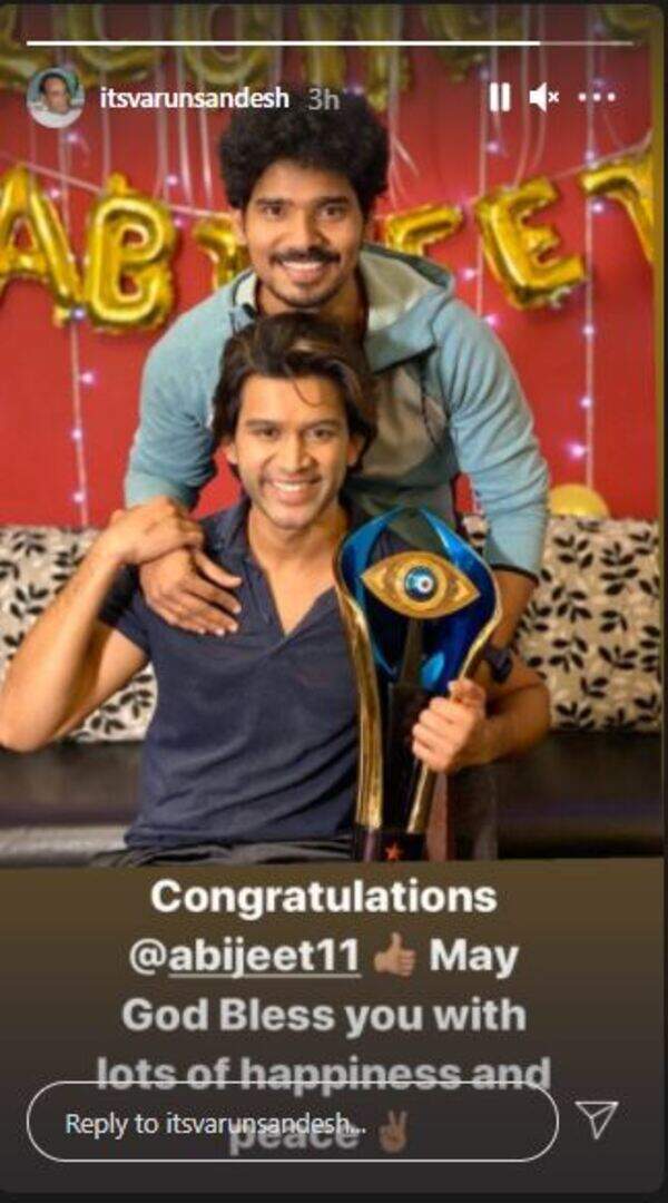 Varun congratulates Abhijeet