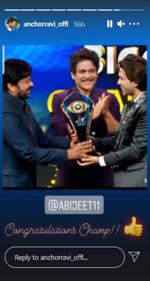 Ravi congratulates Abhijeet