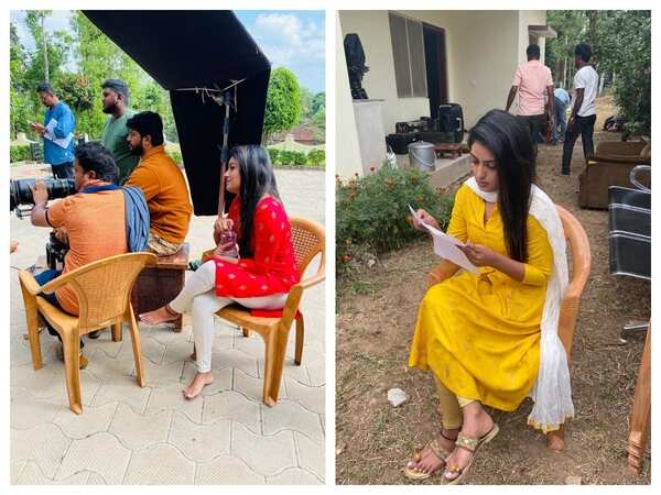 Sonika Gowda on the sets