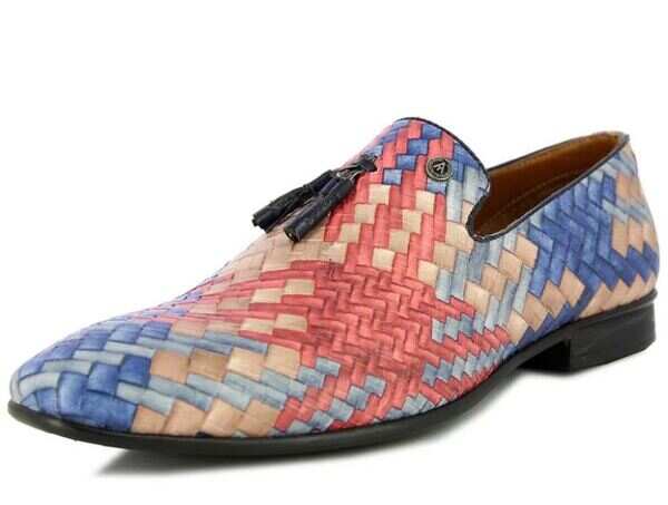Alberto Fleur Red+Blue Tassel  slipons - INR