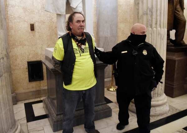 A supporter of President Trump is arrested inside the US Capitol AFP 635