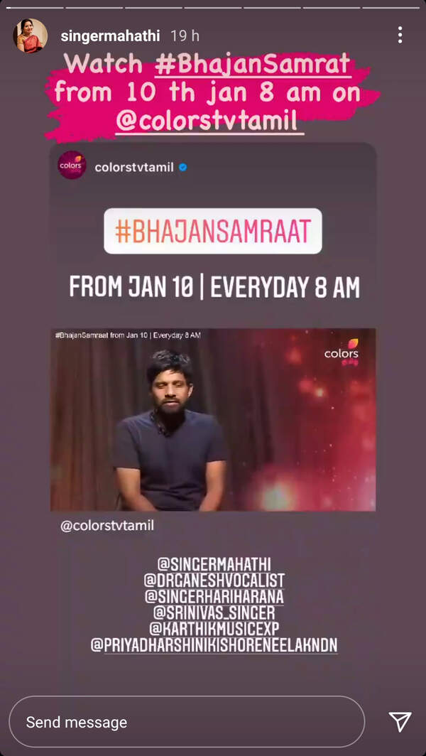 Mahathi is excited to be part of Bhajan Samraat, devotional music based reality show