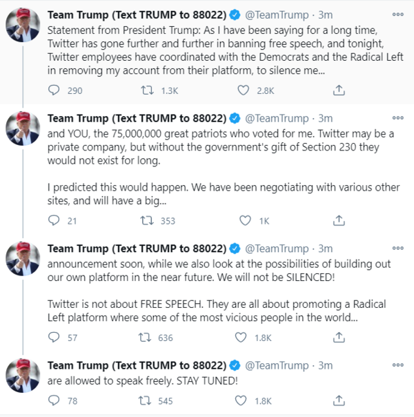 Twitter Permanently Suspends Trump's Account, Deletes His New Tweets On ...