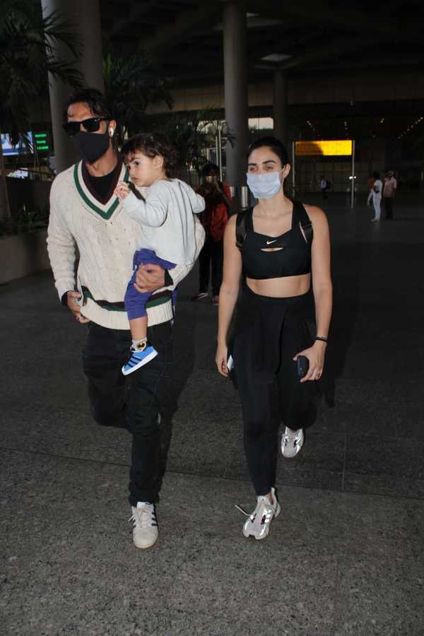 Photos: Gabriella Demetriades and son Arik pick up Arjun Rampal from ...