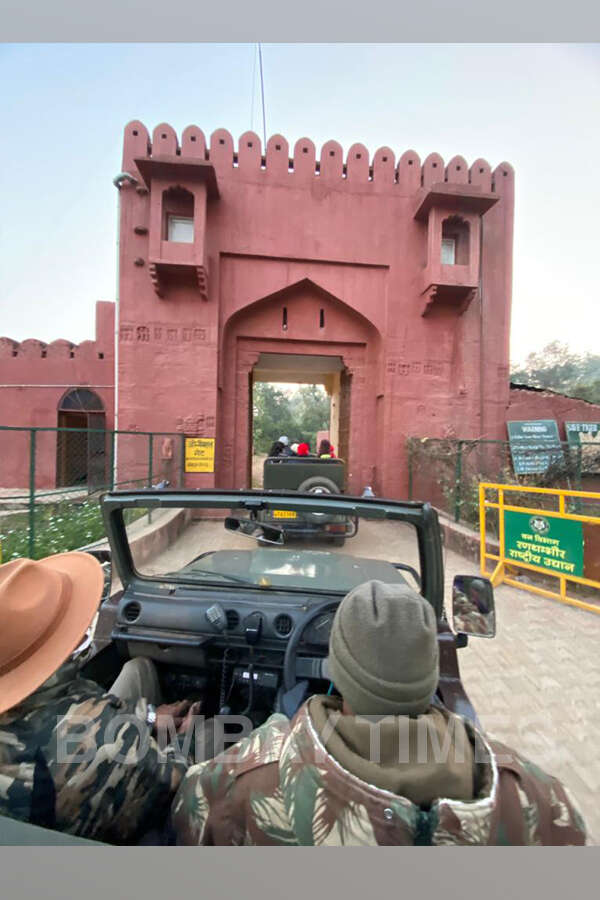 Randeep in his jeep as he makes an entry through the Pink Gate