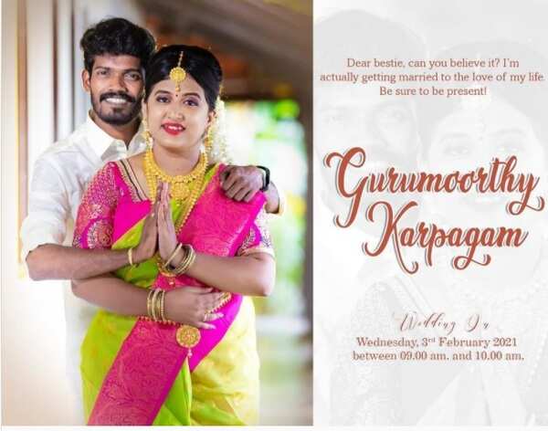 Galatta Guru wedding invite