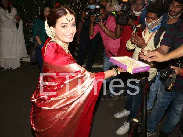 Photos Dia Mirza Makes First Appearance With Husband Vaibhav Rekhi After Intimate Ceremony