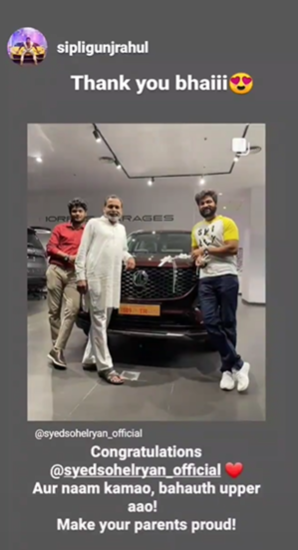 Rahul appreciates Sohel