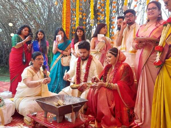 Bramaramba performing a marriage in bangalore.