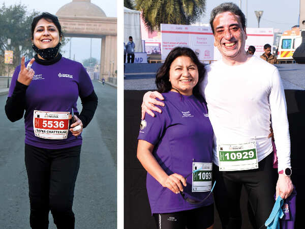 (L) Sapna Chattertee (R) Preeti Ahuja and Anil Kumar (BCCL/ Vishnu Jaiswal)