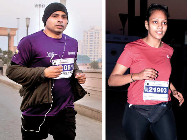 (L) Maj Shubhanshu Mishra (R) Mansi (BCCL/ Vishnu Jaiswal)