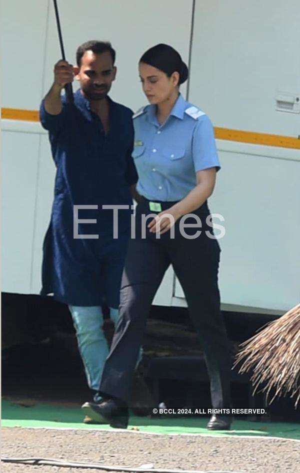 Kangana Ranaut Dons The Indian Air Force Uniform As She Shoots For