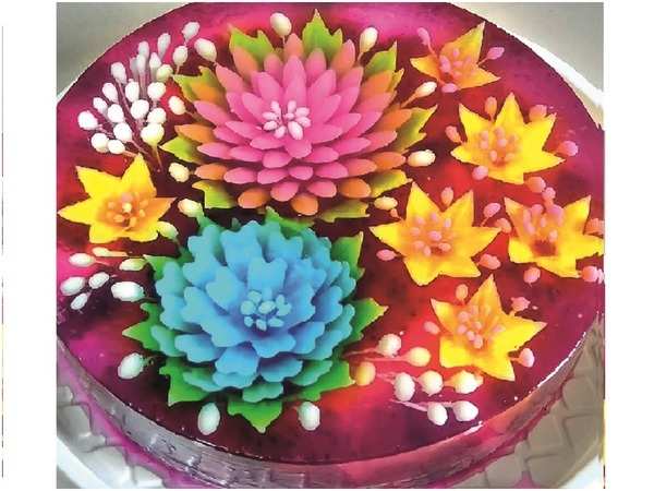 1 Kg Pineapple Jelly Cake - Online flowers delivery to moradabad