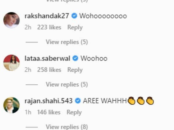 comment shivangi