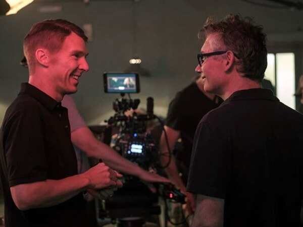 Macdonald and Benedict Cumberbatch share a light moment