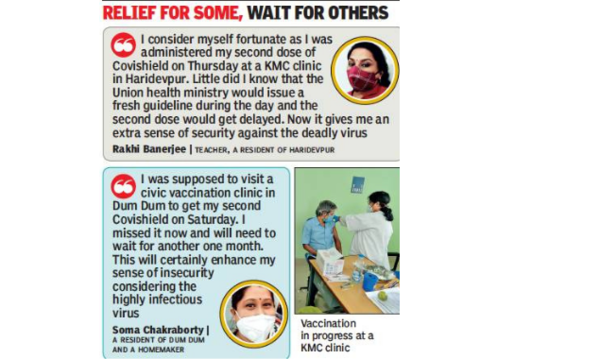 Vaccination in progress at a KMC clinic