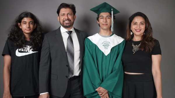 Madhuri Dixit shares a proud family picture as her son Arin graduates from  high school | Hindi Movie News - Times of India