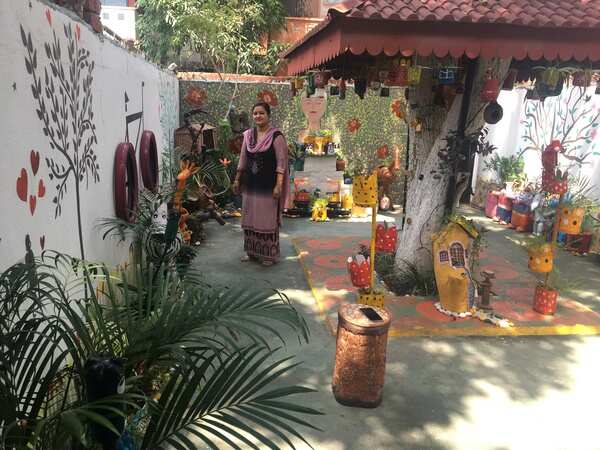 Sapna in her garden