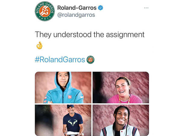 The French Open official account’s now-deleted post