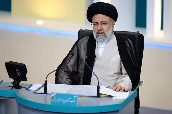 Election debate at a television studio, in Tehran